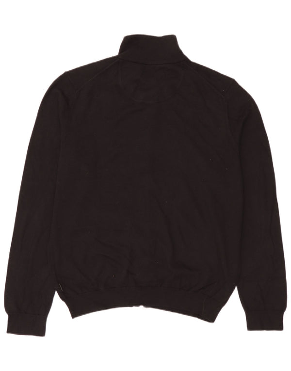 Hugo Boss Hommes Regular Fit Cardigan Pull Grand Noir Coton