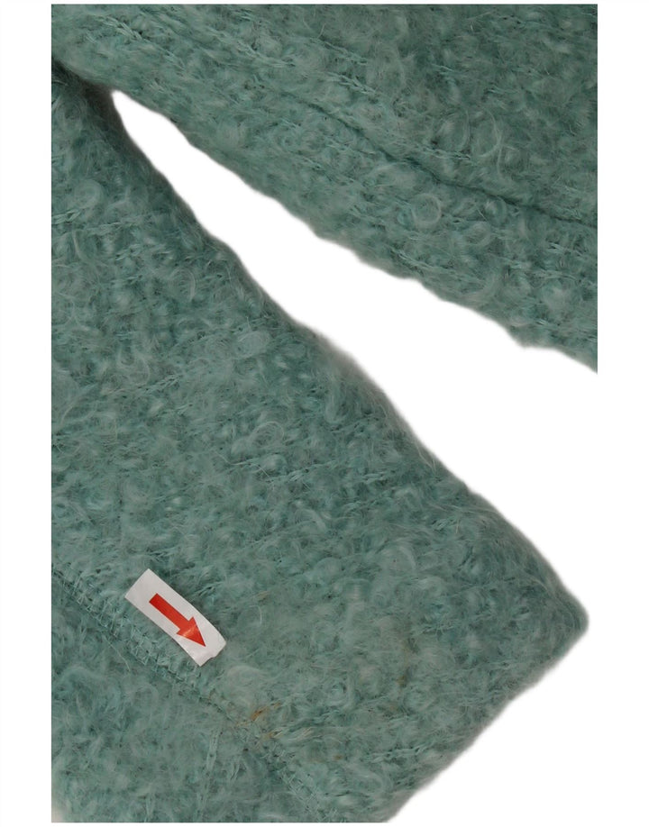 Zara Pardessus surdimensionné pour femme UK 44 en coton bleu moyen
