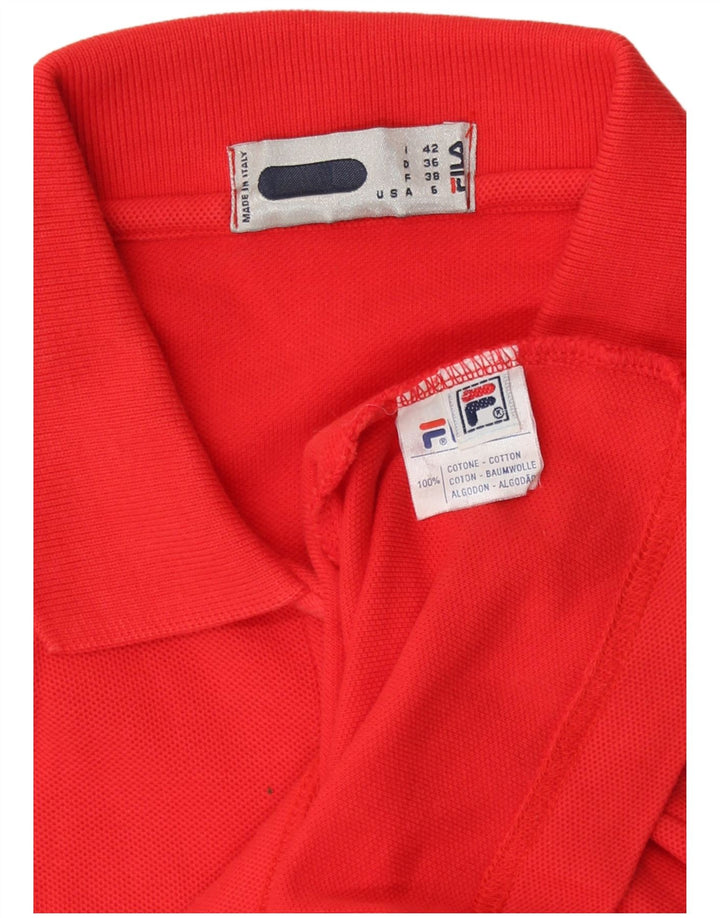 Fila Polo sans manches femme IT 42 coton rouge moyen