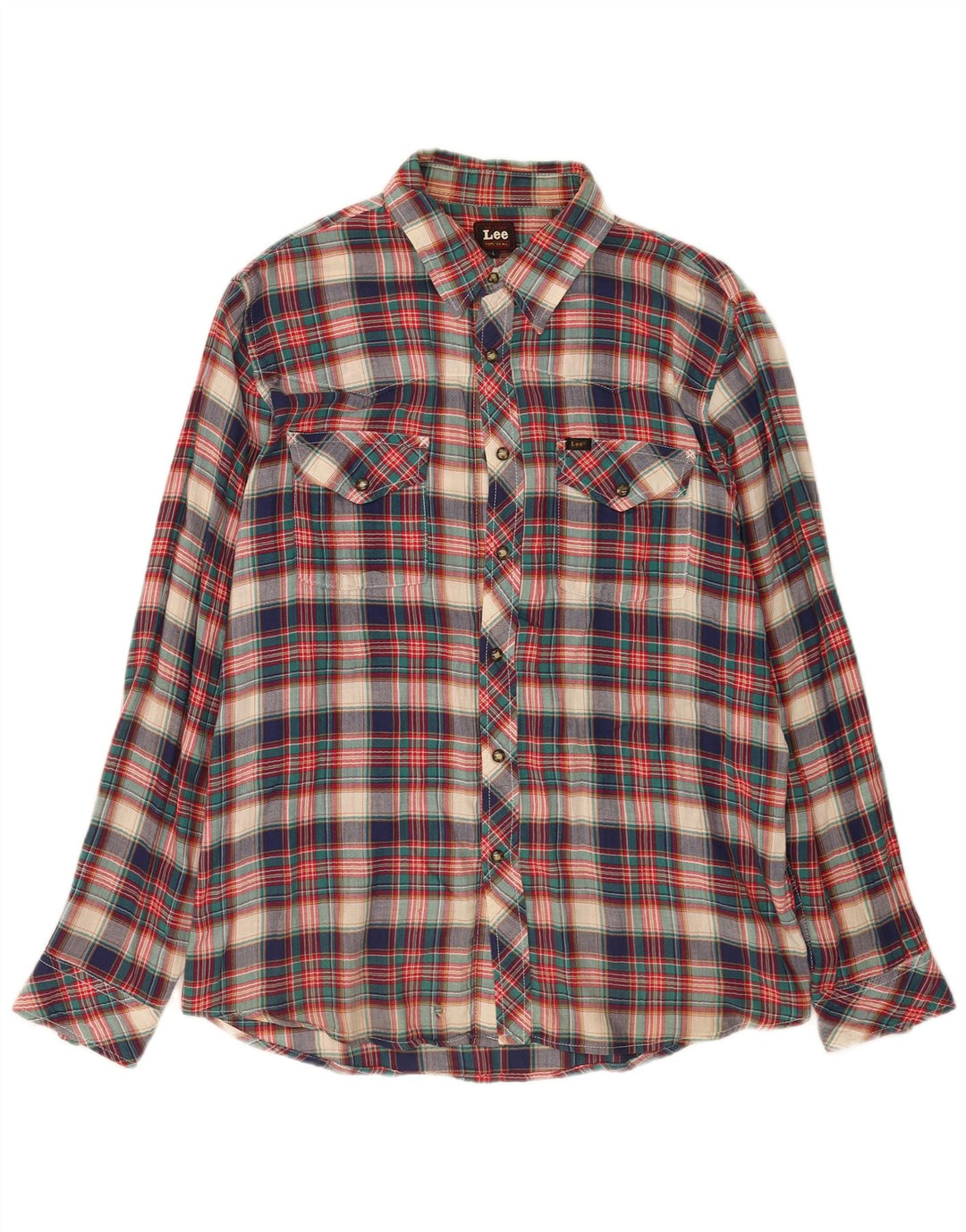 Lee Chemise en Flanelle Homme Grand Carreau Multicolore Coton