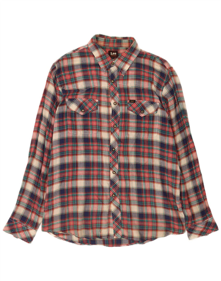 Lee Chemise en Flanelle Homme Grand Carreau Multicolore Coton