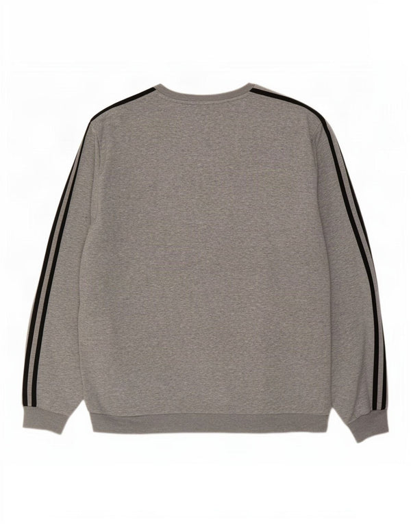 Adidas Sweatshirt Jumper XL Gris Moucheté Coton