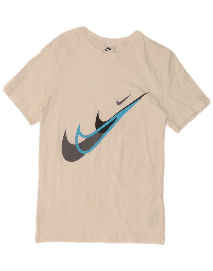 Nike T-shirt graphique pour hommes, petit, en coton blanc