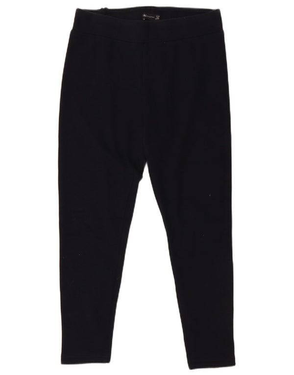 Marks & Spencer Womens Leggings UK 12 Medium Navy Blue Polyester