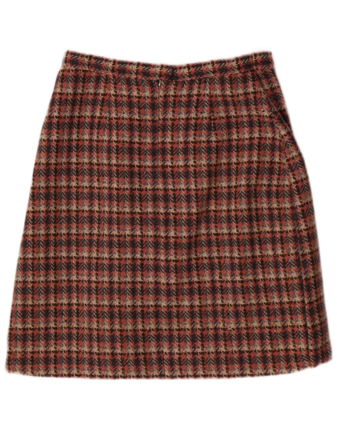 vintage Femme A-Line Jupe EU 38 Moyen W28 Pied-de-poule Rose