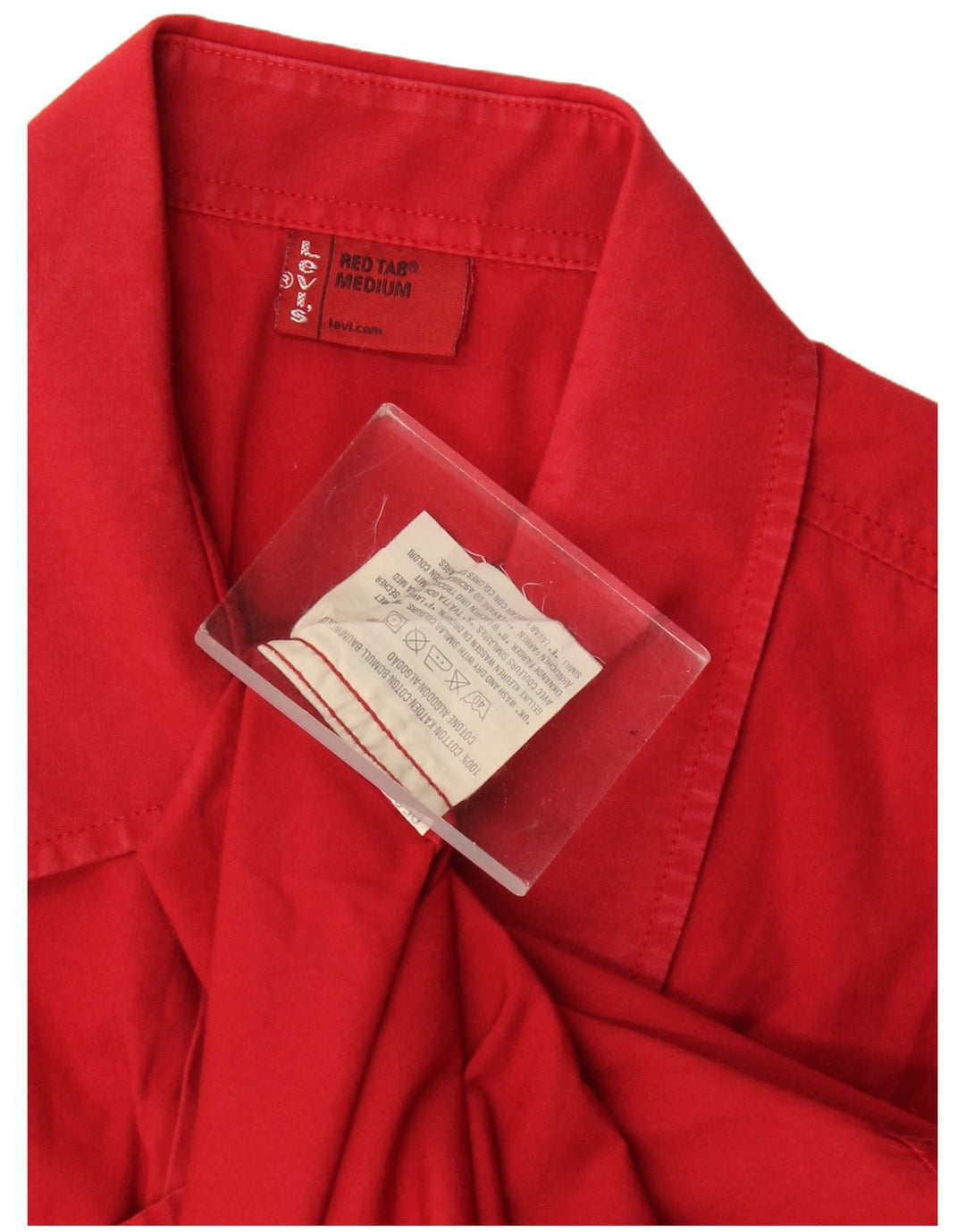 Levi's Chemise à Manches Courtes Homme Rouge Moyen Coton