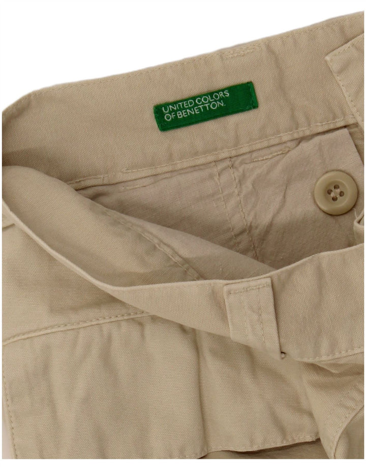 BENETTON Short Cargo W30 Homme Beige Moyen
