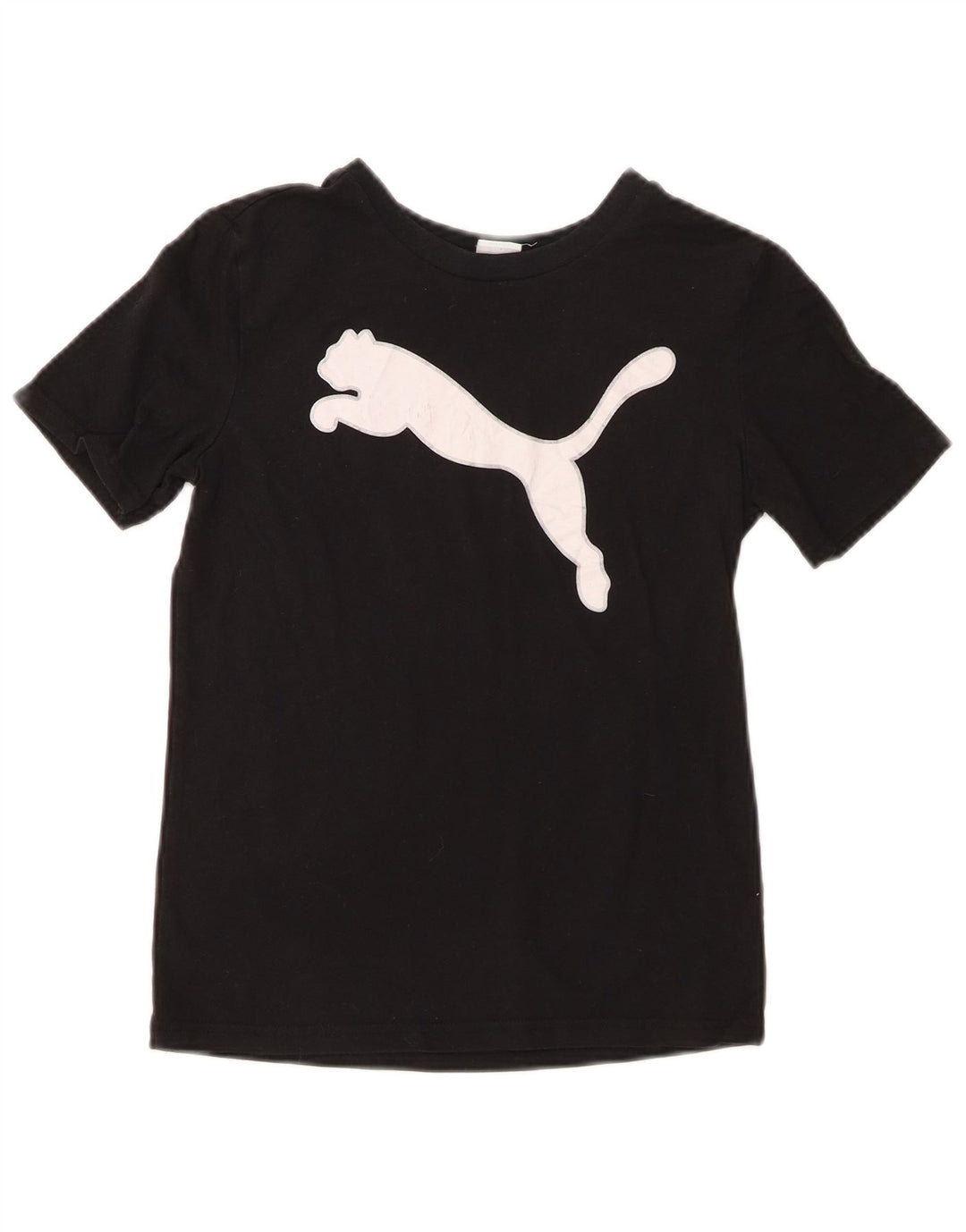 PUMA T-Shirt Graphique Fille 10-11 Ans Coton Noir Moyen