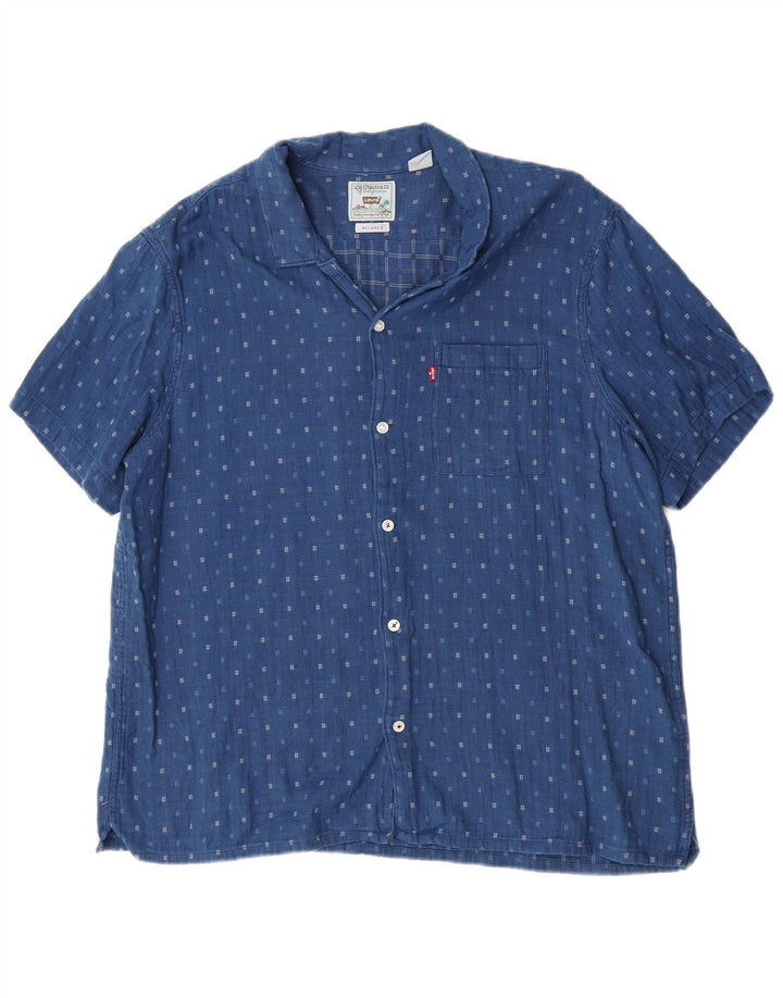 Levi's Chemise Relaxed Short Sleeve XL Homme Bleu à Pois Coton