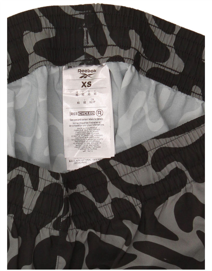 Reebok Short de sport XS Homme Noir Camouflage Polyester