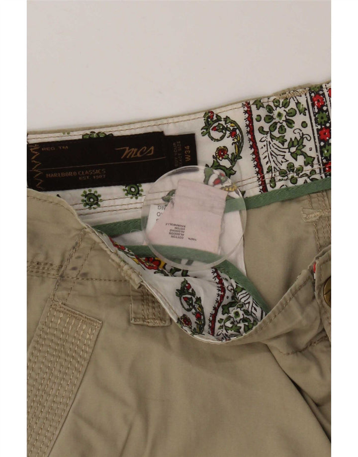 Marlboro Classics Short cargo pour homme W34 Grand coton kaki