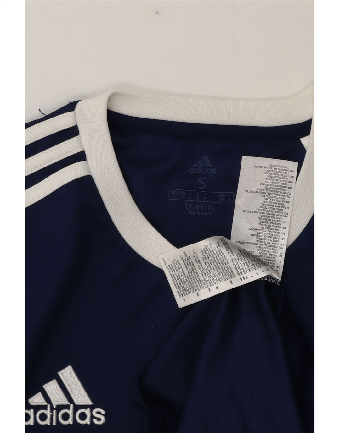 Adidas Hommes Climalite T-Shirt Haut Petit Bleu Marine Polyester