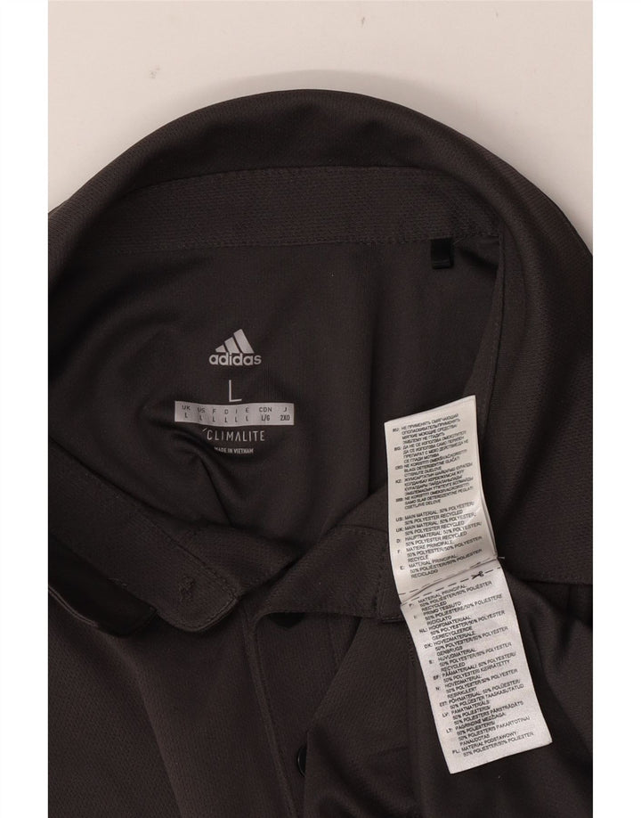 ADIDAS Polo Climalite Homme Grand Gris Polyester