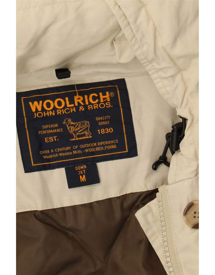 Woolrich Manteau rembourré à capuche pour femme UK 44 Medium Off White