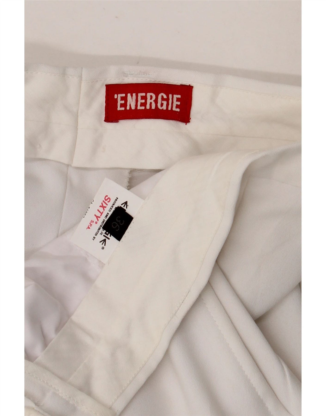 Pantalon Chino Droit Homme Energie W36 L34 Blanc Polyester