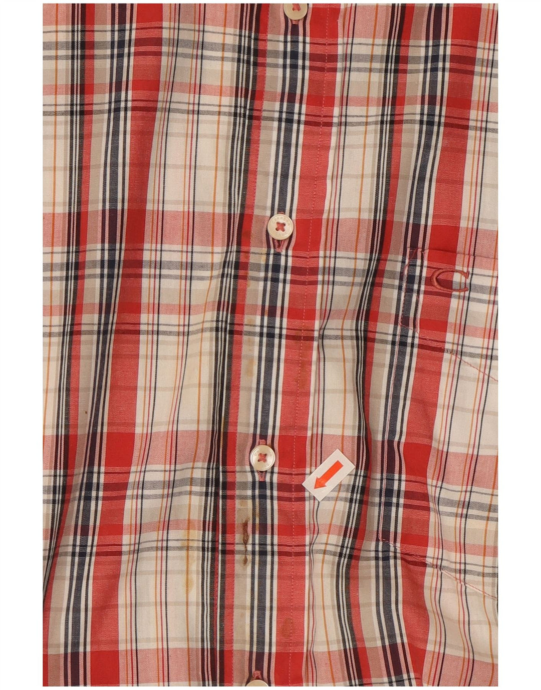 Carrera Chemise à manches courtes pour homme 2XL Rouge à carreaux en coton