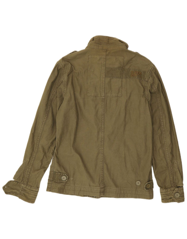 Superdry Veste Militaire Homme UK 38 Coton Kaki Moyen