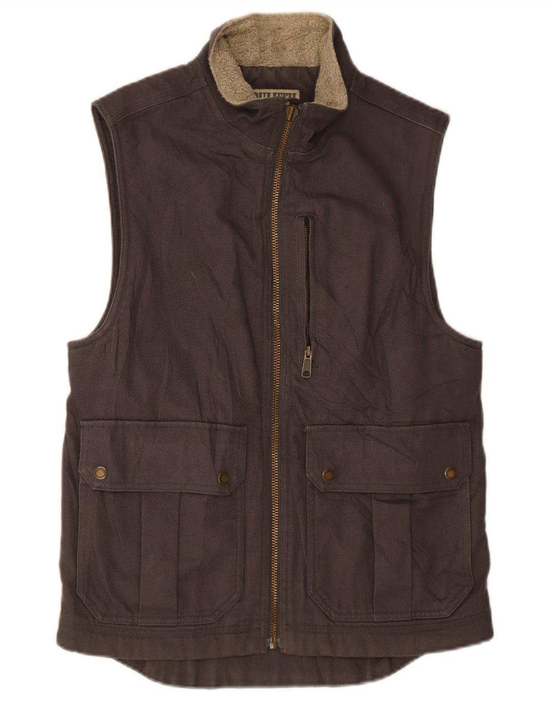 Duluth Trading Gilet utilitaire pour hommes UK 36 petit coton marron