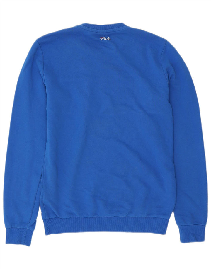 FILA Sweat-Shirt Graphique Homme Bleu Moyen Colorblock Coton