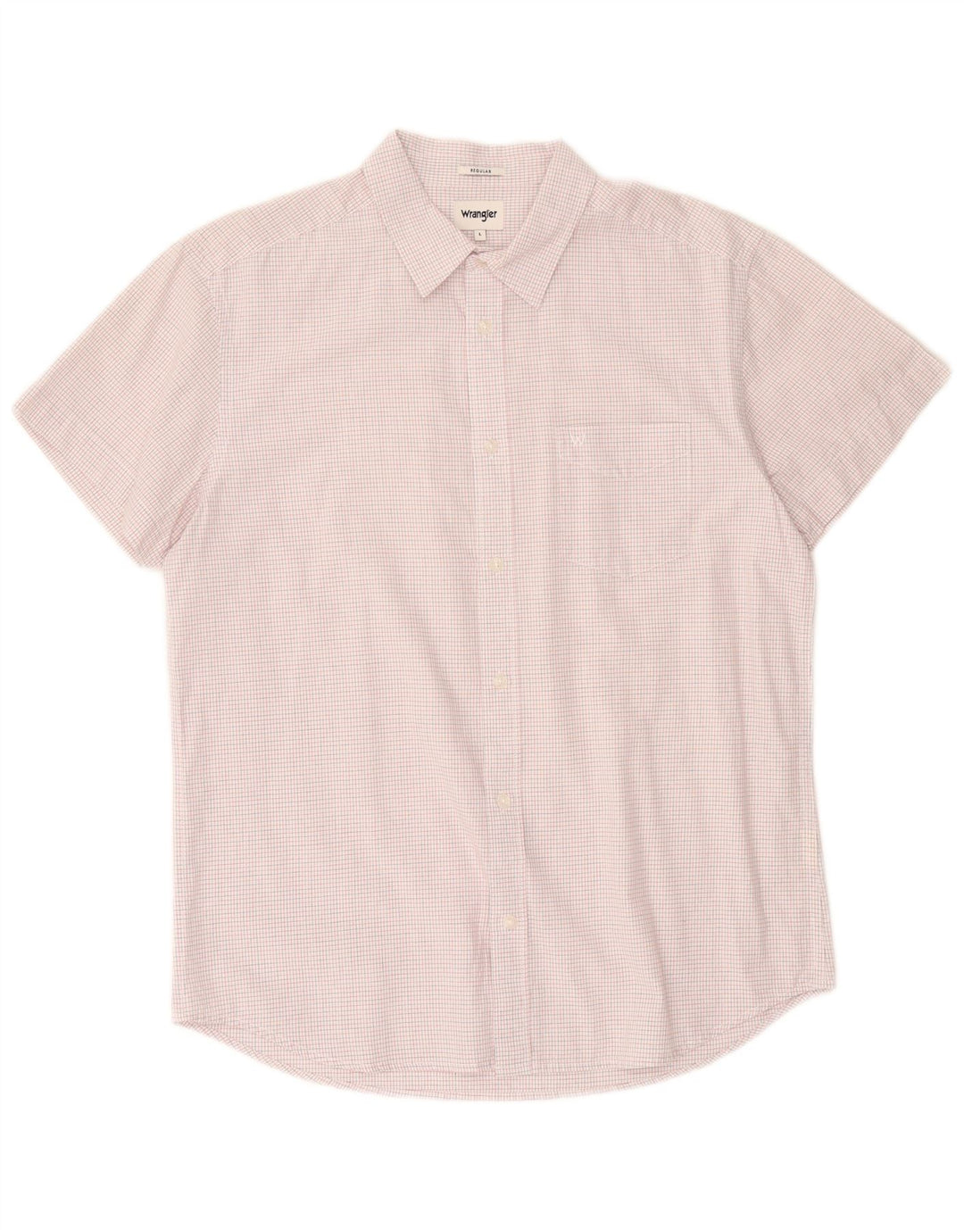 Wrangler Chemise à manches courtes pour homme Coupe classique Grand carreaux blancs