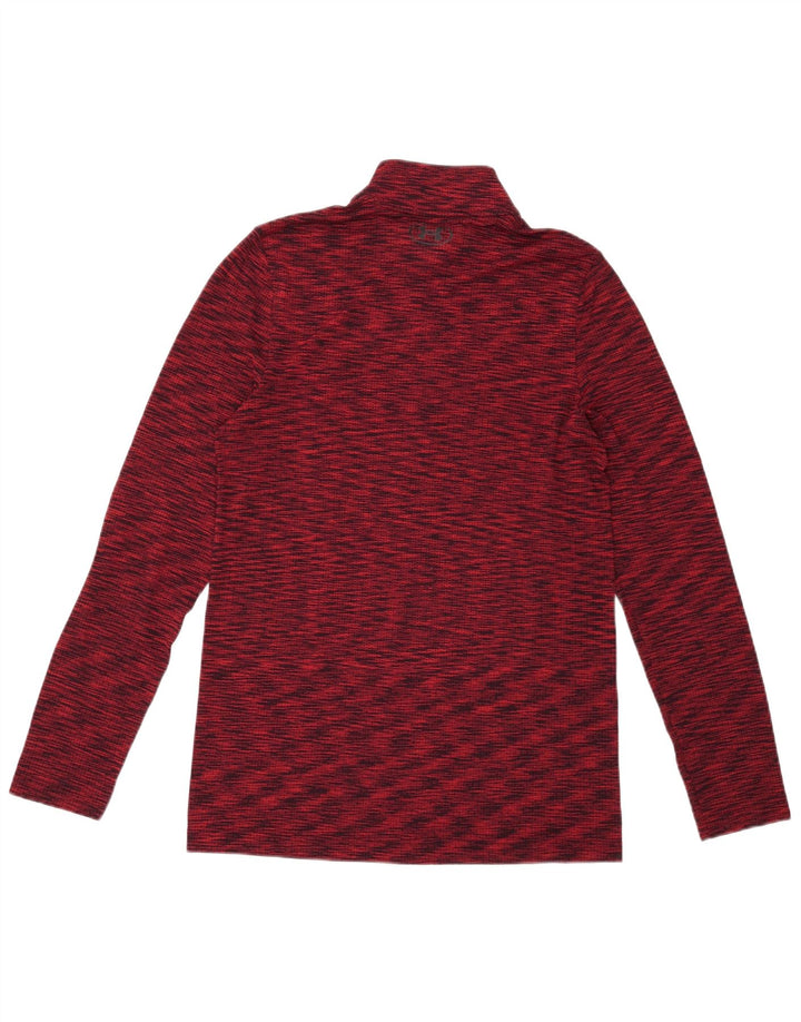 Under Armour Haut de Survêtement Zip Neck Pullover Homme Rouge Moyen Moucheté