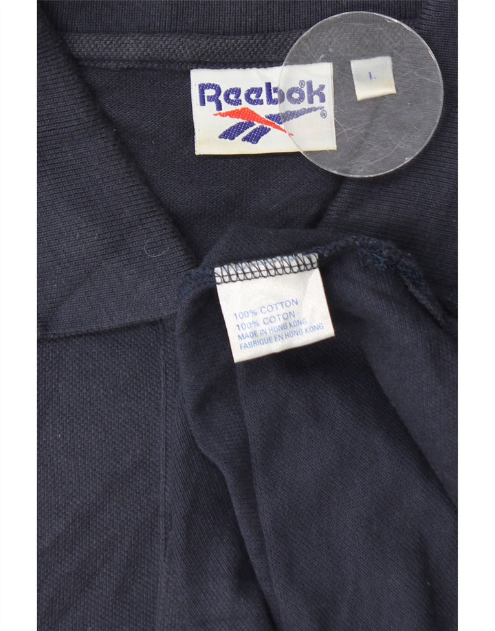 Reebok Polo Homme Grand Bleu Marine Coton