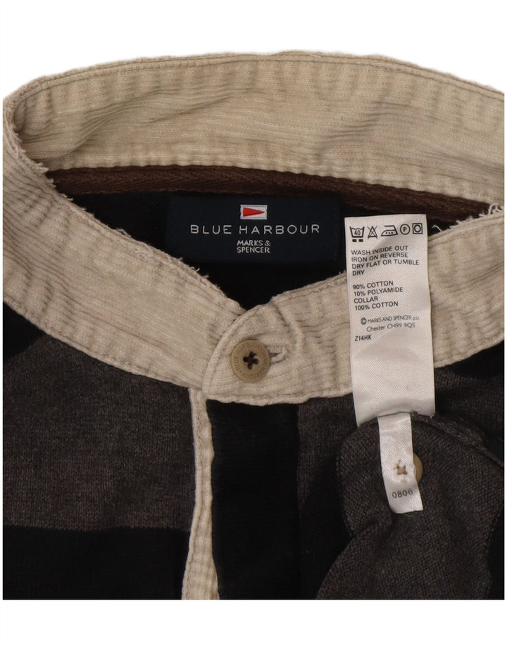 Marks & Spencer Pull à col polo Blue Harbor pour hommes, grand gris