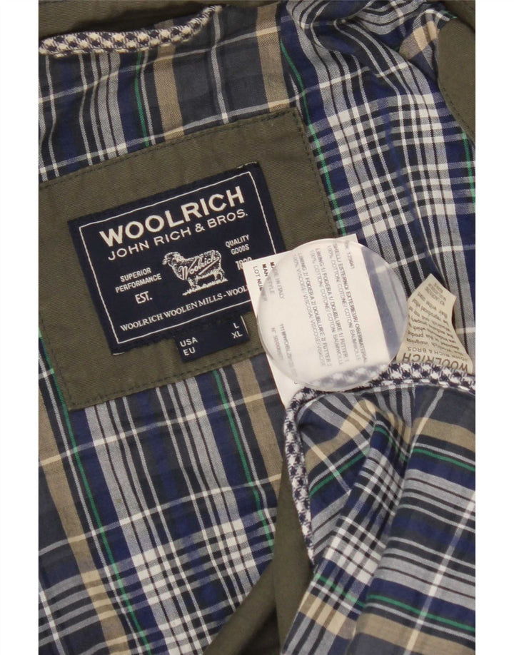 Woolrich Veste utilitaire pour homme UK 40 Large Vert Coton