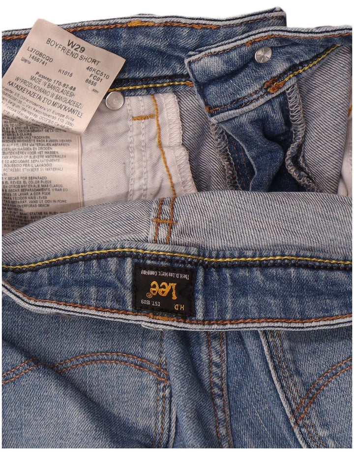 Lee Short en jean Boyfriend W29 pour femme en coton bleu moyen