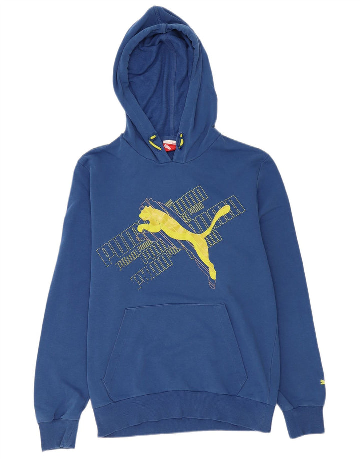 PUMA Pull à capuche graphique homme petit bleu