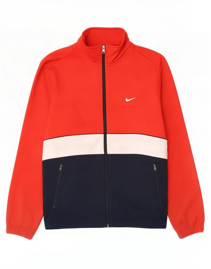 Nike Veste de survêtement pour homme en polyester color block rouge moyen