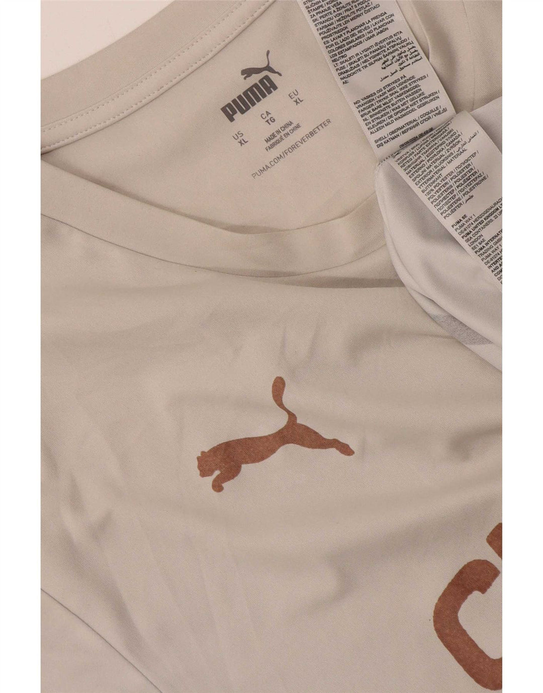 Puma T-Shirt Graphique Homme XL Blanc Polyester