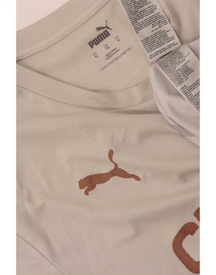 Puma T-Shirt Graphique Homme XL Blanc Polyester
