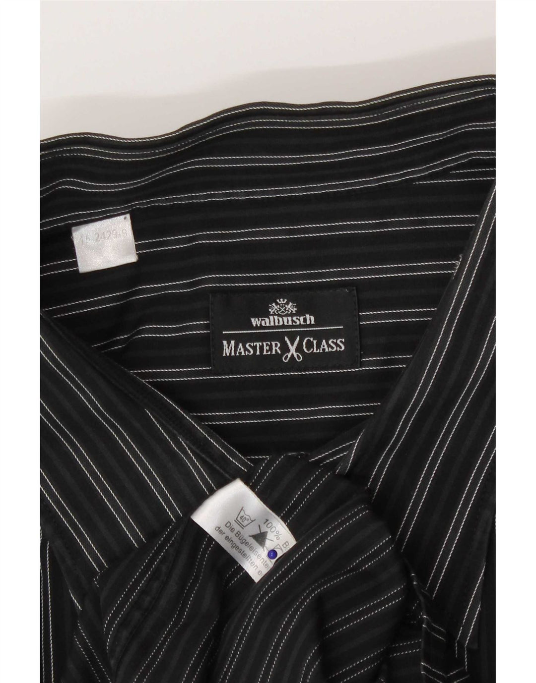 Walbusch Chemise Homme 3XL Coton Rayé Noir