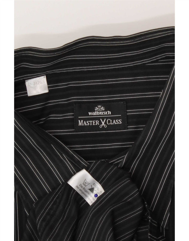 Walbusch Chemise Homme 3XL Coton Rayé Noir