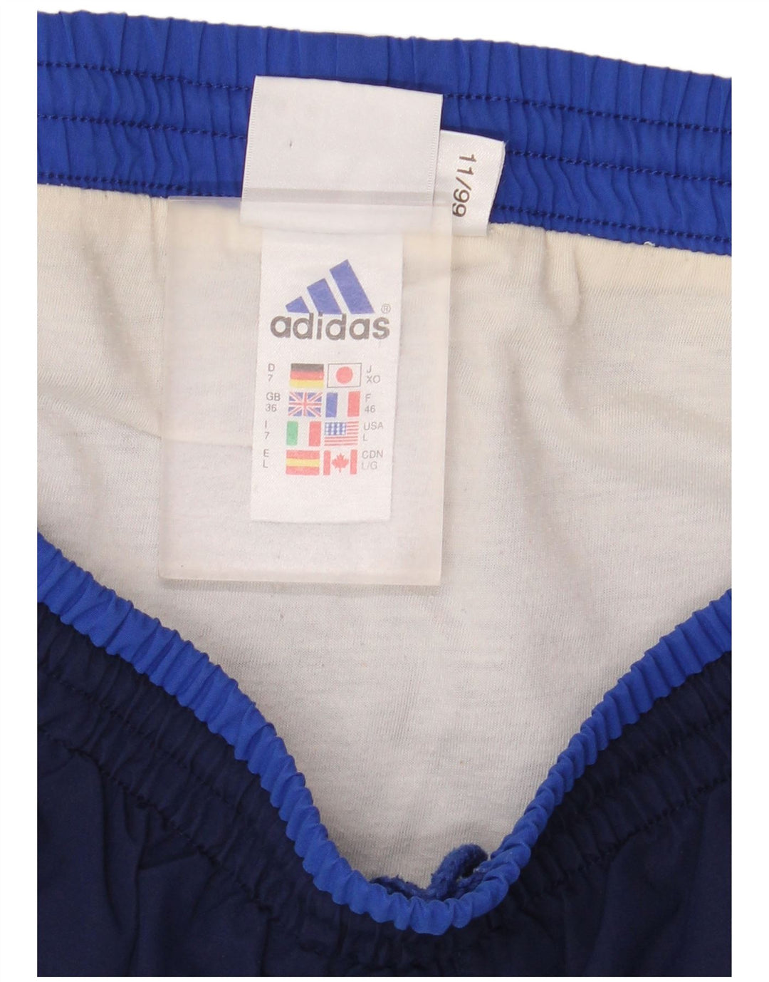 Adidas Short de sport pour homme Large en polyester color block bleu marine