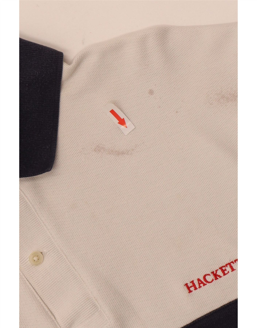 Hackett Polo Rugby Homme Blanc Moyen Coton Colorblock