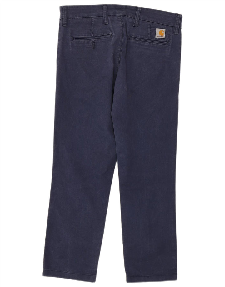 CARHARTT Pantalon Chino Droit Femme Sid W31 L26 Bleu Marine Coton