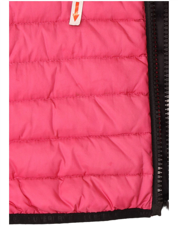 Superdry Veste matelassée à capuche pour femme UK 10 Small Rose Nylon