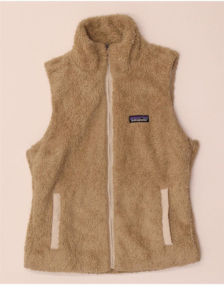Patagonia Femmes Polaire Gilet UK 10 Petit Beige Polyester