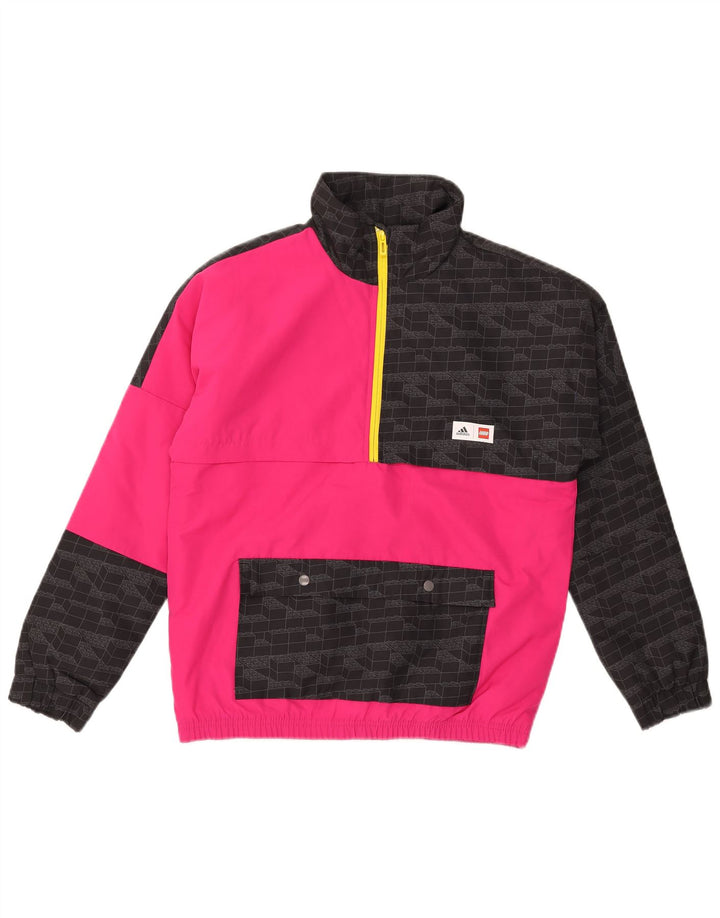 ADIDAS Veste Anorak Graphique Fille 11-12 ans Rose Colorblock Polyester