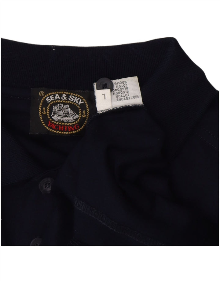SEA & SKY Polo Homme Grand Bleu Marine Coton
