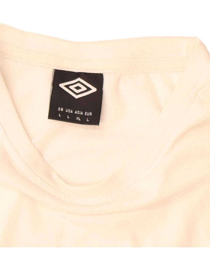 UMBRO T-Shirt Homme Haut Large Blanc Coton