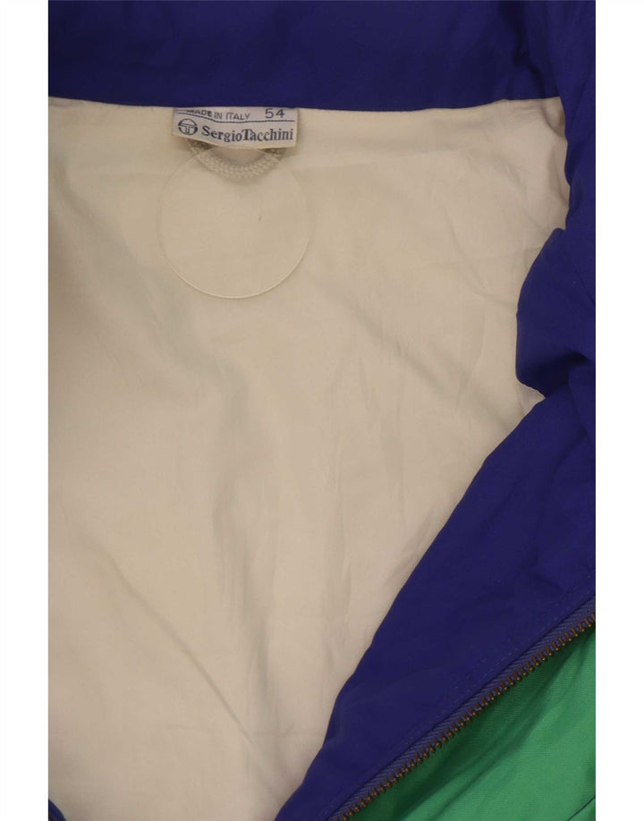 Sergio Tacchini Veste de ski à capuche pour homme IT 54 2XL Bleu Colourblock Polyamide