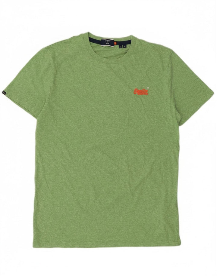 Superdry T-Shirt Homme Vert Moyen Coton