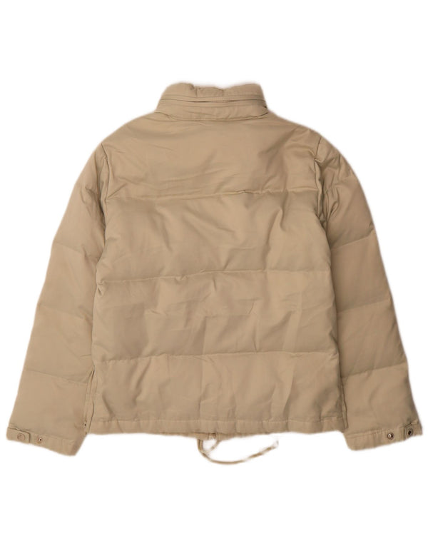 Zara Veste matelassée à capuche pour femme EU 38 Small Beige Polyester