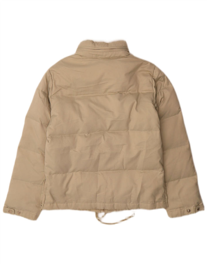 Zara Veste matelassée à capuche pour femme EU 38 Small Beige Polyester
