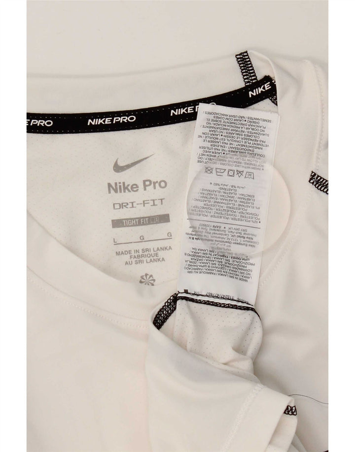 Nike Hommes Dri Fit Graphic T-Shirt Haut Large Blanc Polyester