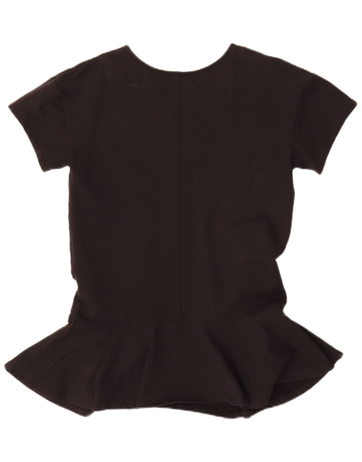 Elisabetta Franchi Femme Blouse Top IT 42 Coton Floral Noir Moyen