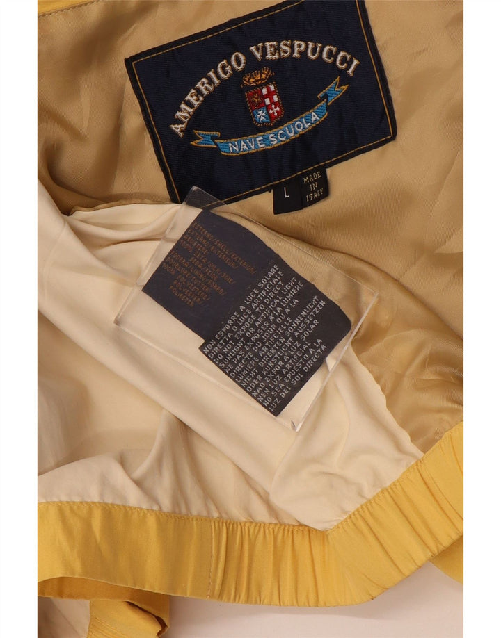Amerigo Vespucci Veste Bomber Homme UK 40 Grande Soie Jaune